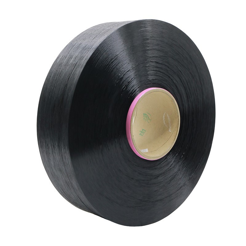Dope Dyed Black Polyester Yarn for Curtain Fabric Dope Dyed Black Polyester Yarn for Curtain Fabric